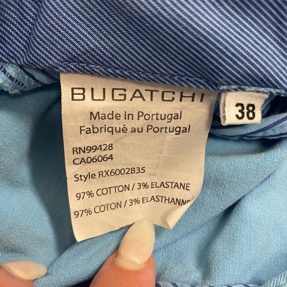 Bugatchi Sky Blue Stretch Cotton Shorts Size 38 - Picture 8 of 8